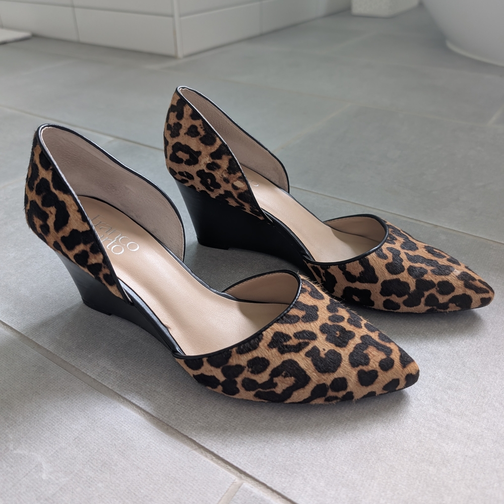 Leopard Print Wedge Shoes